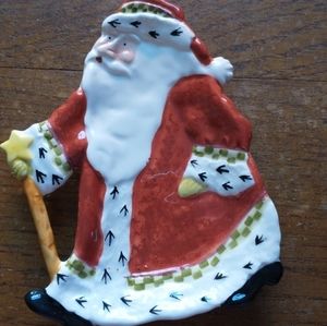 ❤️Santa Trinket Dish Christmas Decor Gibson 2009 Debi Hron